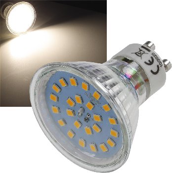 LED Strahler GU10 "H55 SMD" - 120°, 4000k, 460lm, 230V/4W, neutralweiß