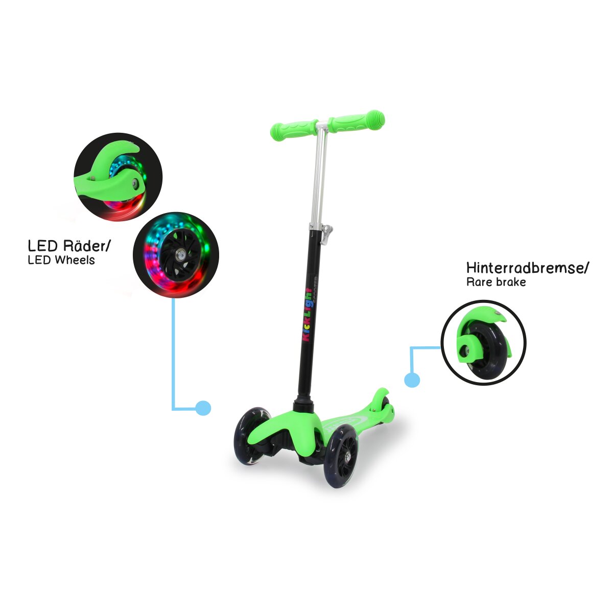 KickLight Scooter grün