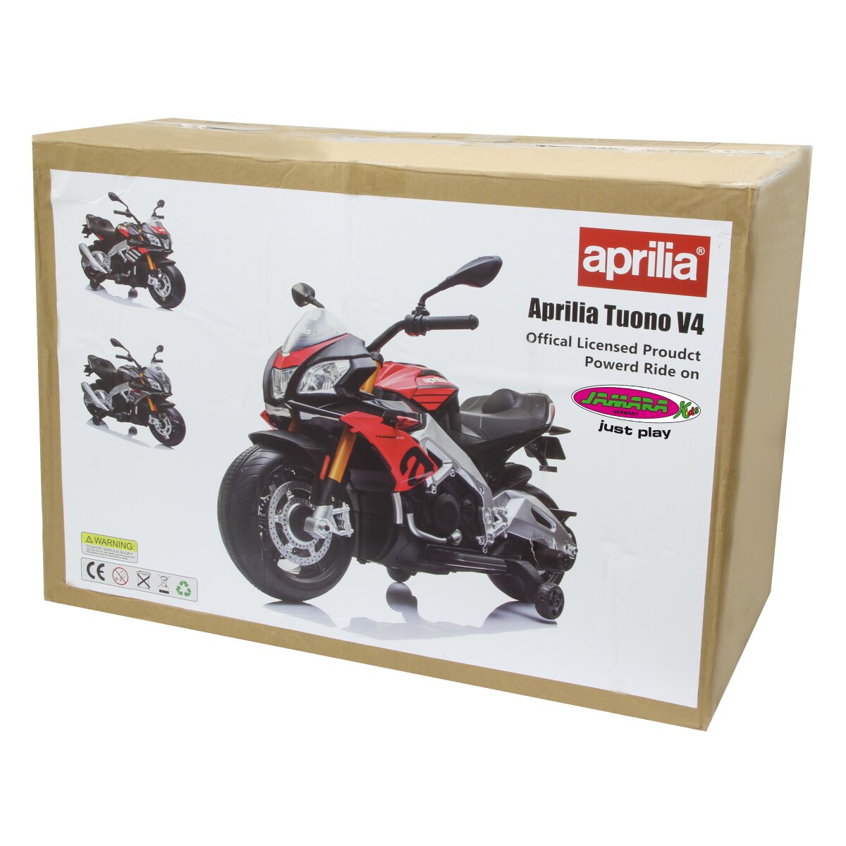 Elektro-Kinderfahrzeug Aprilia Tuono V4 1100 RR Elektro-Kinderfahrzeug Aprilia Tuono V4 1100 RR Italy Design 12V