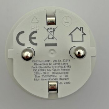 Funk-Steckdose für "Pilota Casa" Tiny - IP20, 230V, 2300W, max. 70m