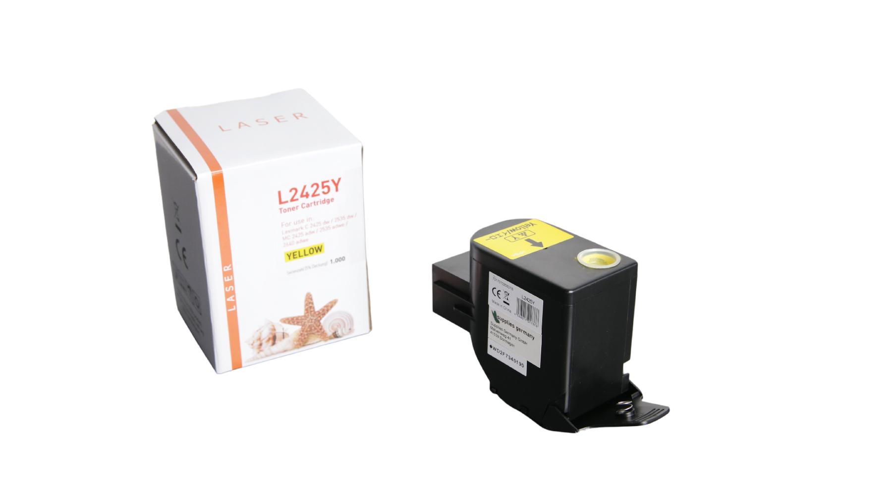 C2425Y alternativ Toner gelb für Lexmark / C2320Y0 / 1.000 Seiten