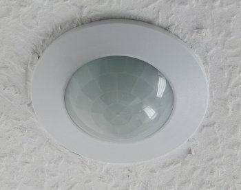 Decken-Einbau-Bewegungsmelder 360° - PIR, LED geeignet, 6m Detektion, weiß