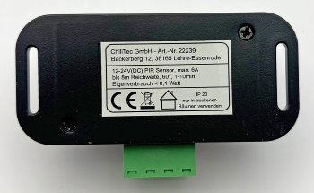 12-24V Bewegungsmelder, max. 6A - bis 8m Reichweite, 60°, 1-10min