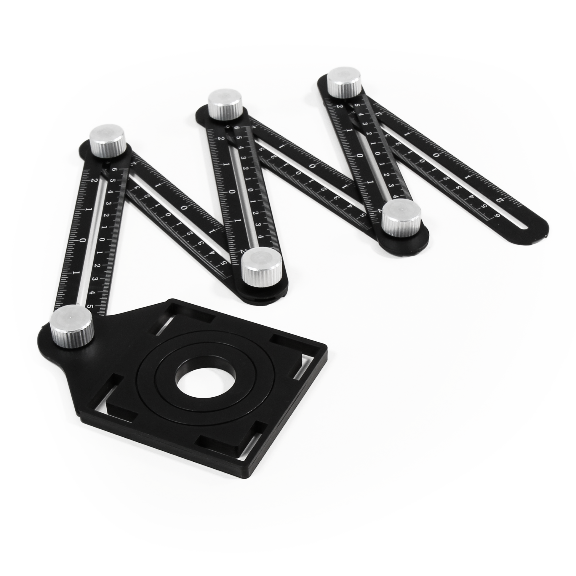 Winkelschablone McPower, mit Lineal, 6 Arme je 12cm, faltbar