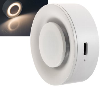 LED Nachtlicht mit Bewegungsmelder / Akku, Dämmerungssensor, 2700k